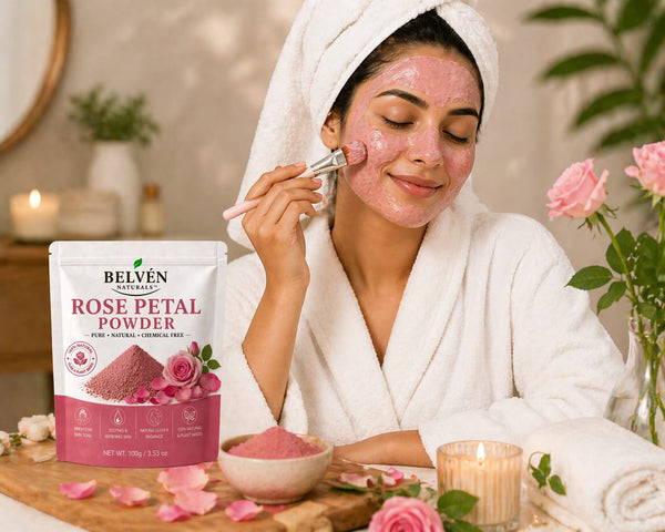 Rose petal powder