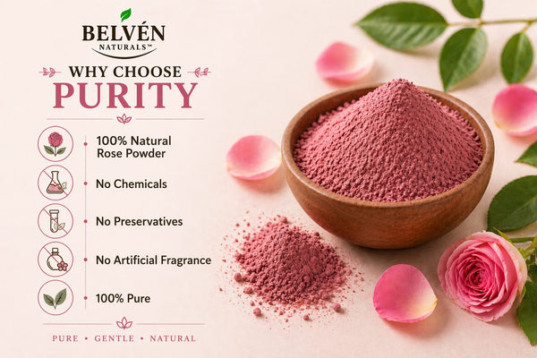 Rose petal powder