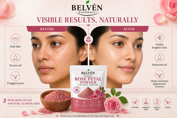 Rose petal powder
