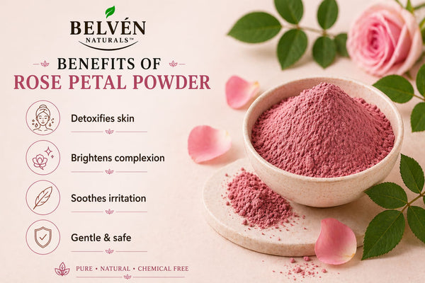 Rose petal powder