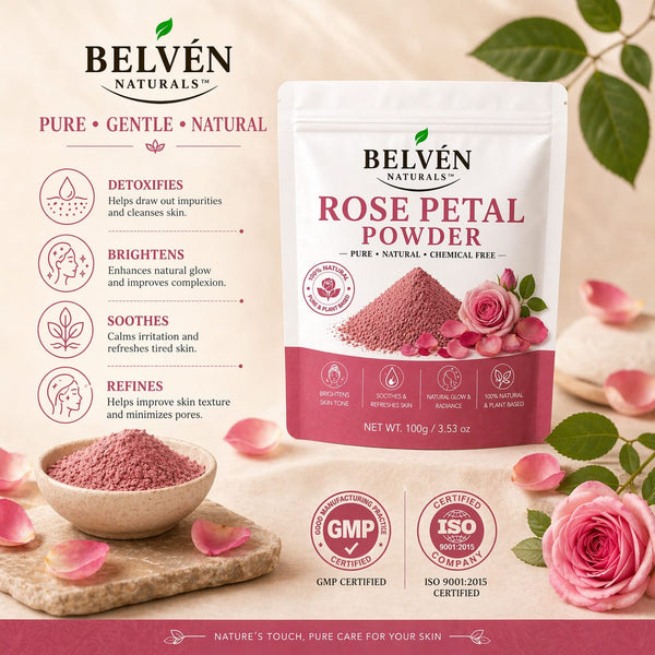 Rose petal powder