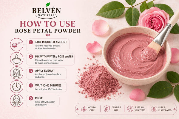 Rose petal powder